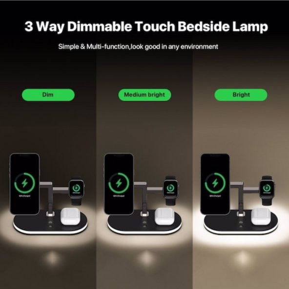 5in 1 wireless şarj standı - Resim 3