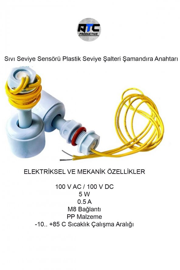 Sıvı Seviye Anahtar Şalteri / Su Seviyesi Sensörü ürün görseli 1