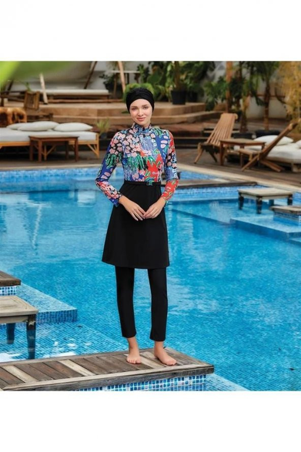 Adasea  Yoon 4407 Tam Boy Tasarım Tesettür Mayo ürün görseli 1