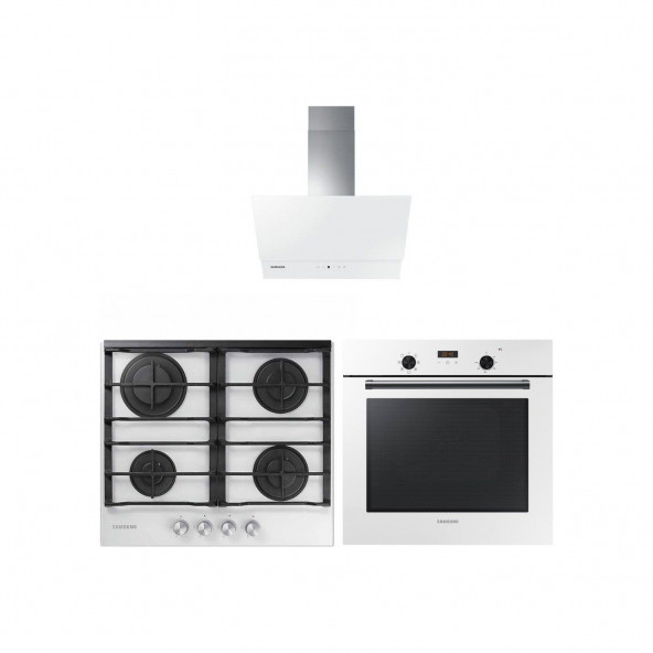 Samsung NV60K5140BW - NA64M7100AW - NK24M7060VW Beyaz Ankastre Set ürün görseli 1