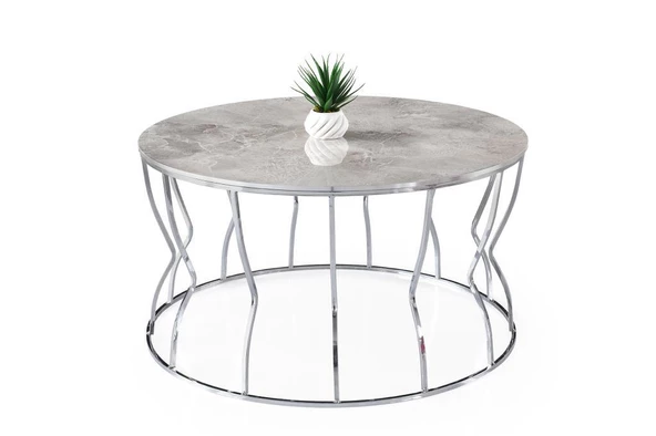 Lale Metal Orta Sehpa 80x43cm - Resim 4