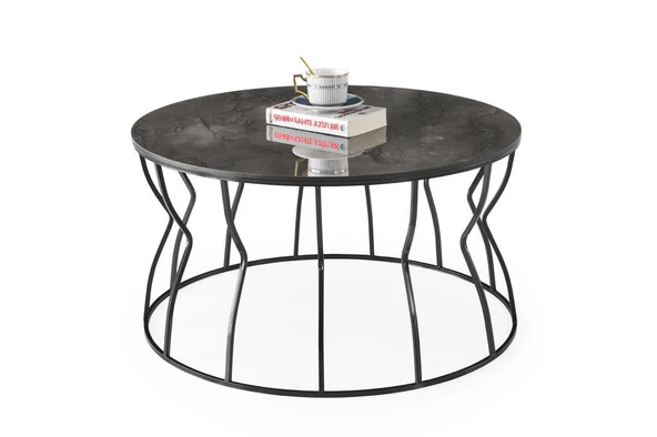Lale Metal Orta Sehpa 80x43cm - Resim 2