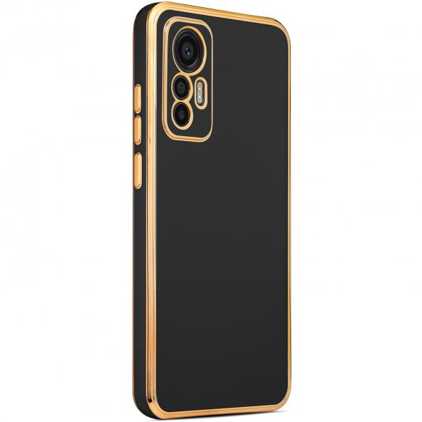 Xiaomi Mi 12 Lite Kılıf Parlak Detaylı Kamera Korumalı Bark Silikon Kılıf ürün görseli 1