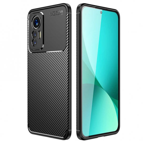 Xiaomi Mi 12 Lite Kılıf Focus Karbon Kamera Korumalı Silikon Kılıf ürün görseli 1