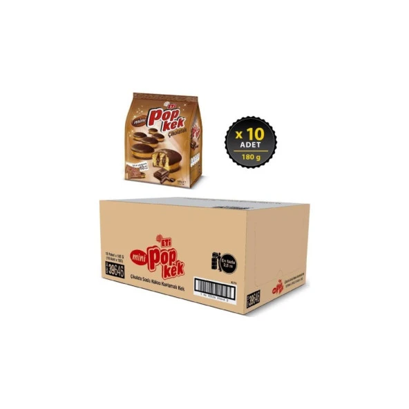 Eti Popkek Mini Çikolatalı 180 g x 10 Adet ürün görseli 1