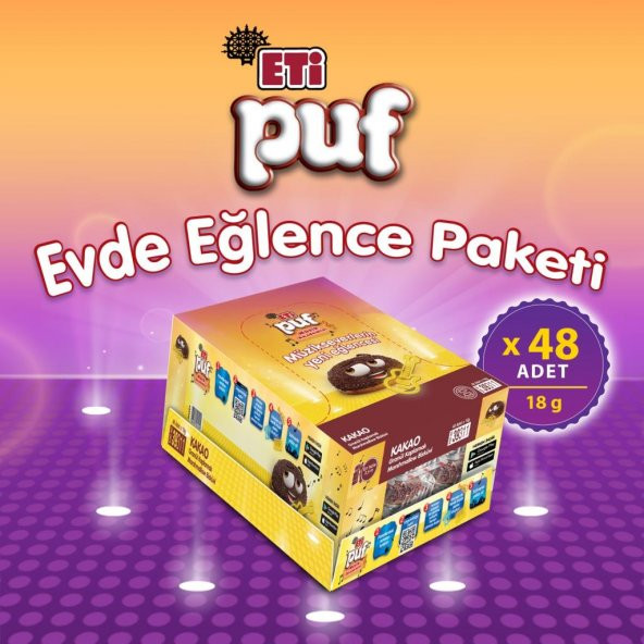 Eti Puf Kakaolu 18 g x 48 Adet ürün görseli 1