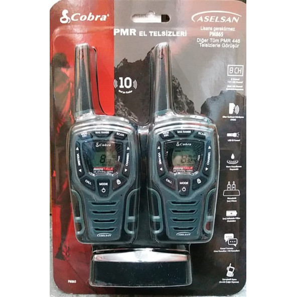 Aselsan Cobra PM865 10Km Titreşimli Pmr El Telsizi ürün görseli 1