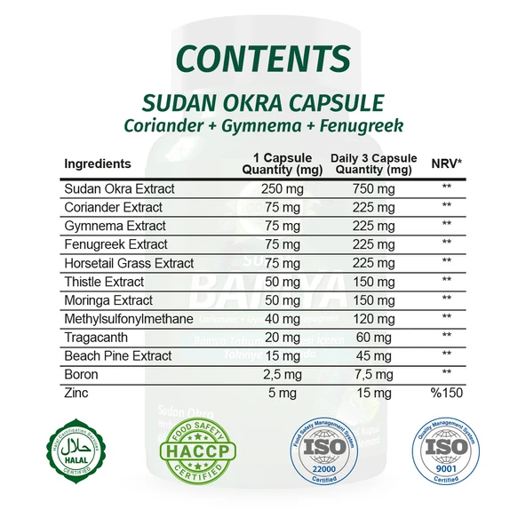 Bamya Kapsül (Okra Capsule)  60 Adet - Resim 2