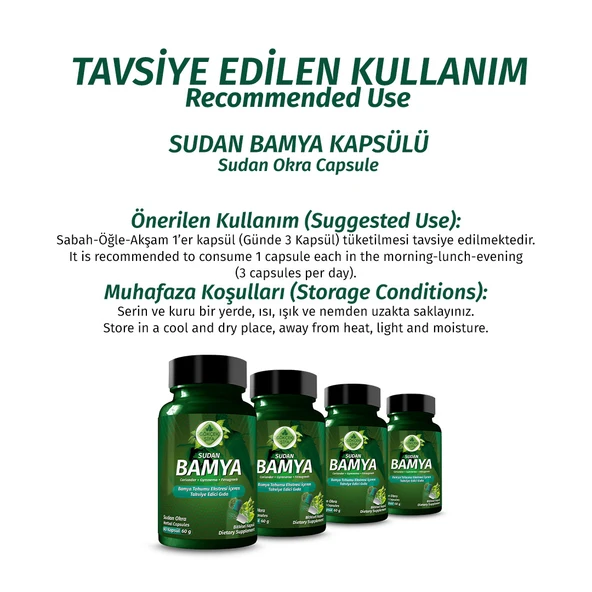 Bamya Kapsül (Okra Capsule)  60 Adet - Resim 4