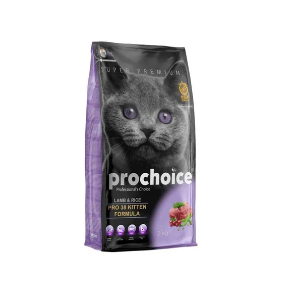 ProChoice Pro 38 Kitten Kuzu Etli Yavru Kedi Maması 2 Kg ürün görseli 1