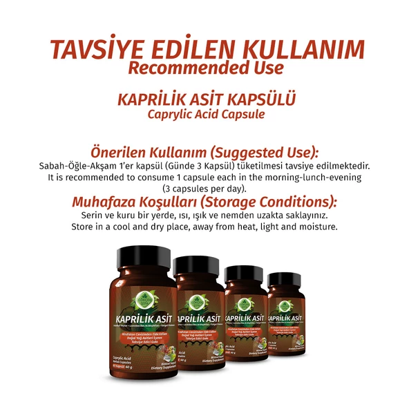Kaprilik Asit Kapsül (CAPRYLİC ACİD CAPSULE) 60 Adet - Resim 4