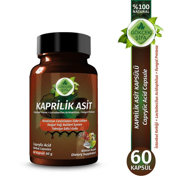 Kaprilik Asit Kapsül (CAPRYLİC ACİD CAPSULE) 60 Adet ürün görseli 1