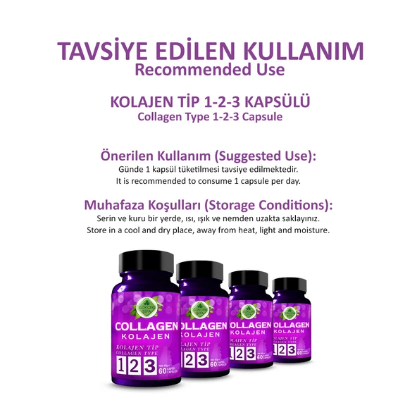 Kolajen Kapsül (Collagen Capsule) 60 Adet Kapsül - Resim 4