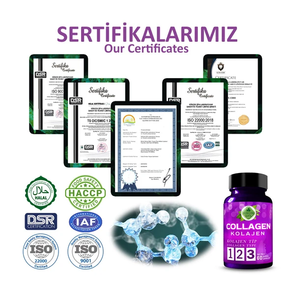 Kolajen Kapsül (Collagen Capsule) 60 Adet Kapsül - Resim 5