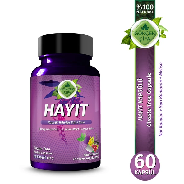 Hayıt Kapsül (Chaste Tree Capsule) 60 Adet ürün görseli 1