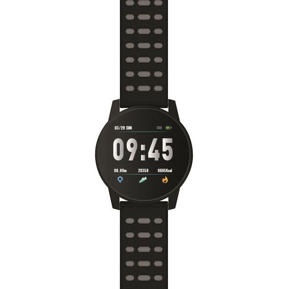Polosmart PSSW06 Smart Round Akıllı Saat Siyah - Resim 4