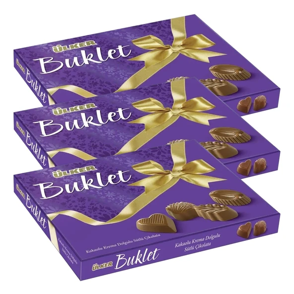 Ülker Buklet Dolgulu İkramlık Çikolata 200 gr 3 lü ürün görseli 1