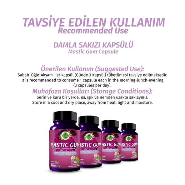 Mastic Gum Kapsül (Mastic Gum Capsule) 60 Adet - Resim 4