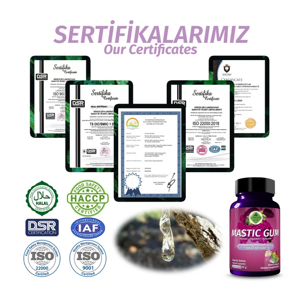 Mastic Gum Kapsül (Mastic Gum Capsule) 60 Adet - Resim 5