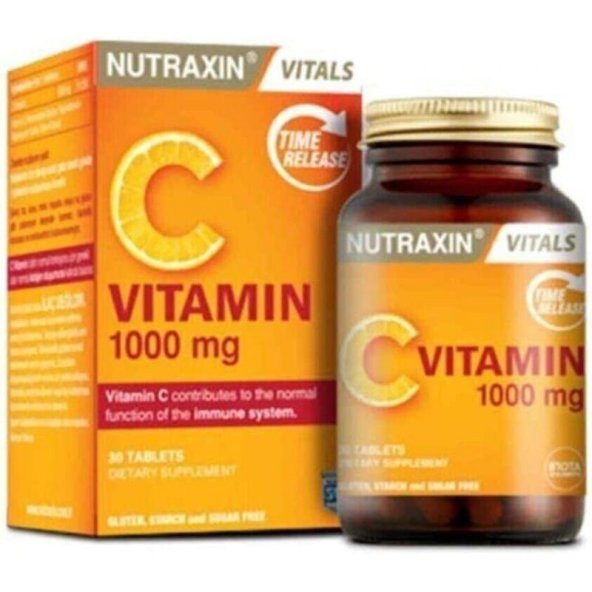 Nutraxin Vitamin C 1000 mg Takviye Edici Gıda 30 Tablet ürün görseli 1
