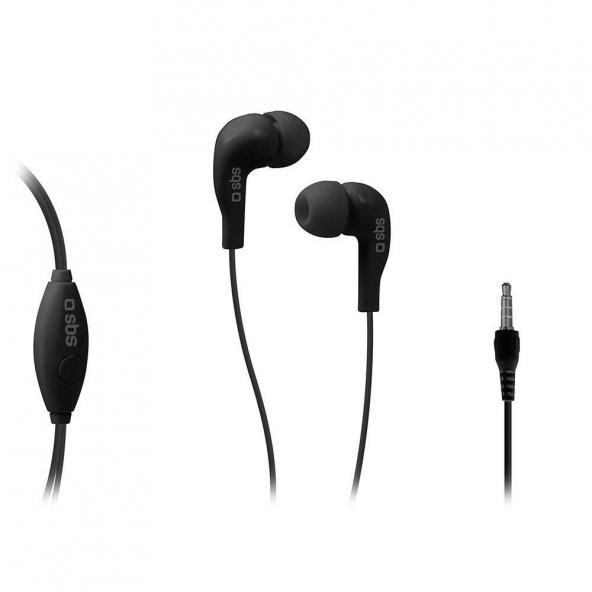 SBS 08799 Teinearkl 3,5 MM Jaklı Siyah Stereo Mikrofonlu Kulaklık ürün görseli 1