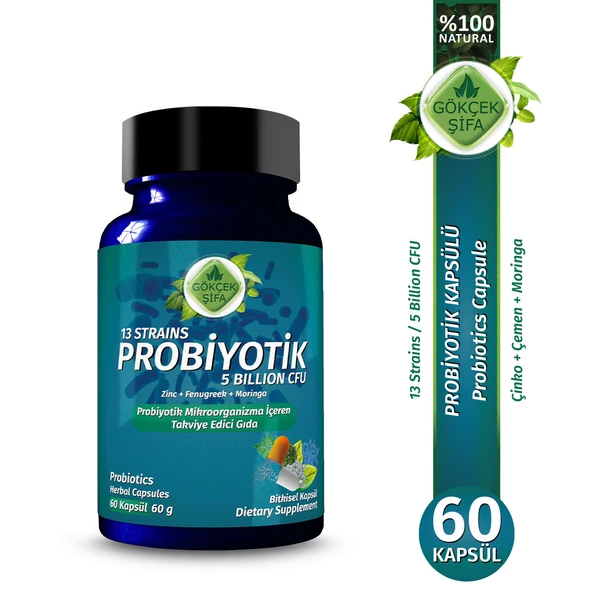 Probiyotik Kapsül (PROBİOTİCS CAPSULE) 10 Milyar Faydalı Bakteri 60 Adet ürün görseli 1