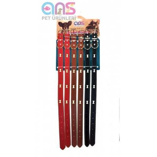 ANS 3890 Kemikli Deri Köpek Tasması 35cm ürün görseli 1