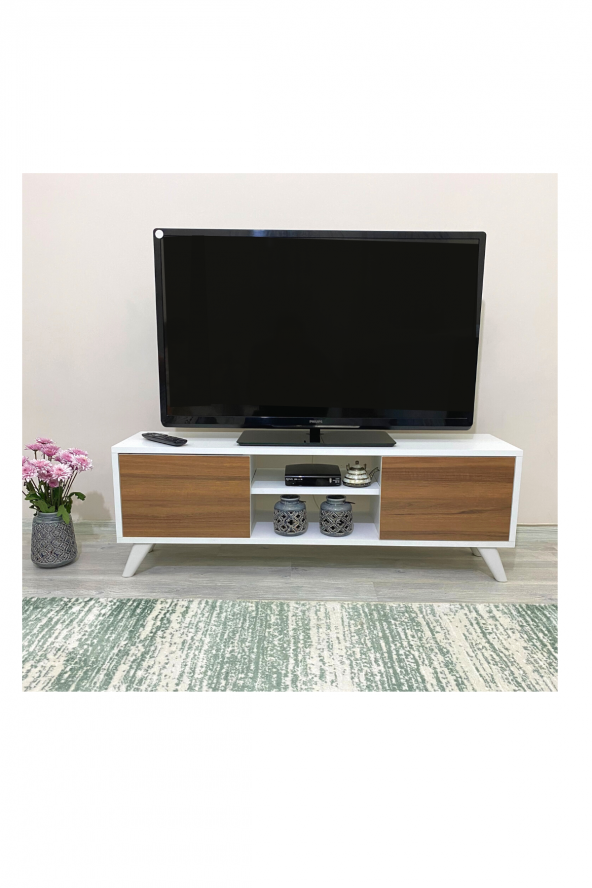 IRMAK TV Sehpası & Tv ünitesi Ceviz Kapaklı Mini Televizyon sehpası ürün görseli 1