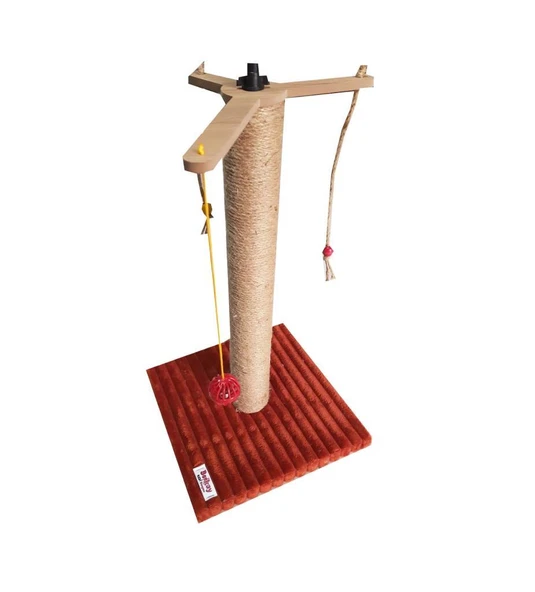 Berkay Kedi Tırmalama Kaydırmazlı Üçlü Oyuncaklı 52 cm ürün görseli 1