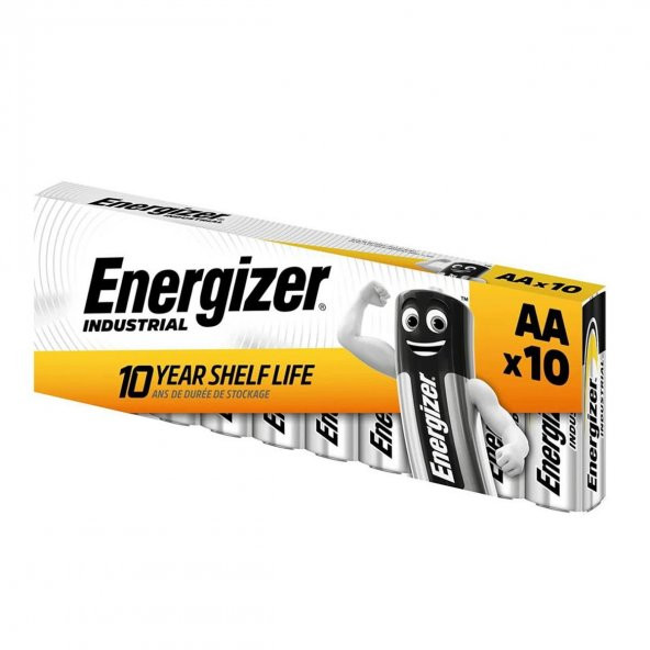 Energizer Industrial AA Alkalin Kalem Pil 10lu Paket ürün görseli 1