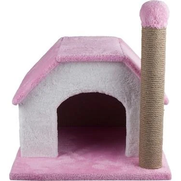 Cat Bursa Kedi Evi Peluş Yastıklı Yatağı Tırmalama ürün görseli 1
