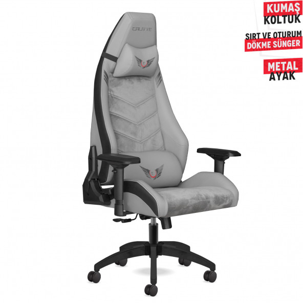 Calitte Profesyonel Kumaş Oyuncu Koltuğu - Titan TT PRO Aytaşı - Gri ürün görseli 1