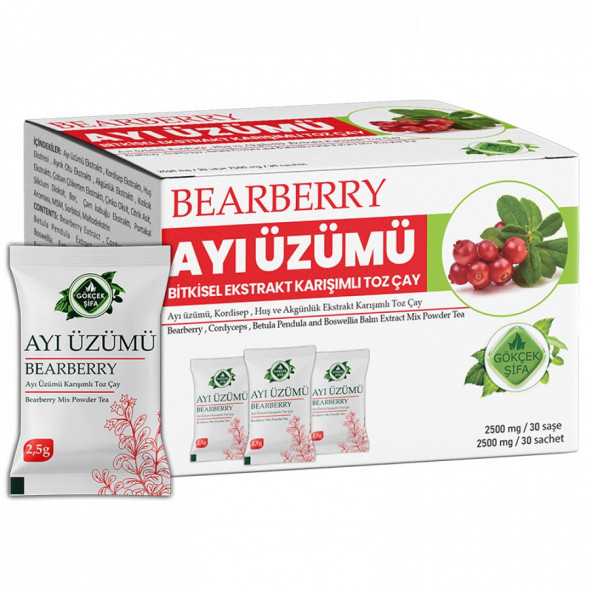 Ayı Üzümü Saşe (Bitkisel ekstrakt karışımlı toz çay) ürün görseli 1