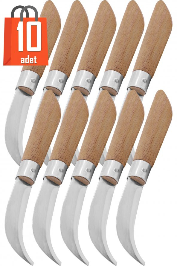 10 Adet Bayram Aşı Bıçağı Ahşap Saplı Bağ Budama Bıçağı Paslanmaz Ceviz Aşı Ekipmanı 22Cm No:3 ürün görseli 1
