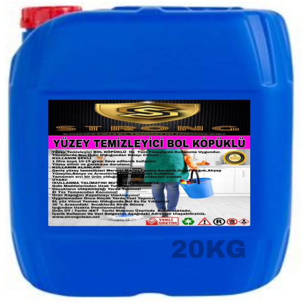 STRONG YÜZEY TEMİZLEYİCİ KÖPÜKLÜ 20KG ürün görseli 1