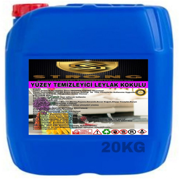 STRONG YÜZEY TEMİZLEYİCİ LEYLAK KOKULU 20KG ürün görseli 1