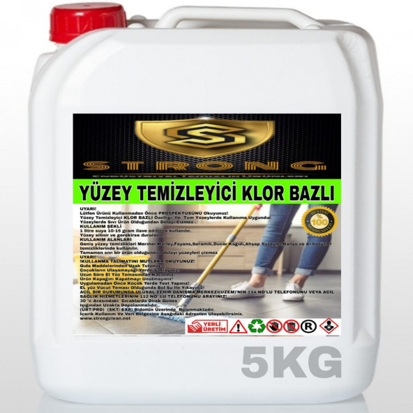STRONG YÜZEY TEMİZLEYİCİ KLOR BAZLI 5KG ürün görseli 1