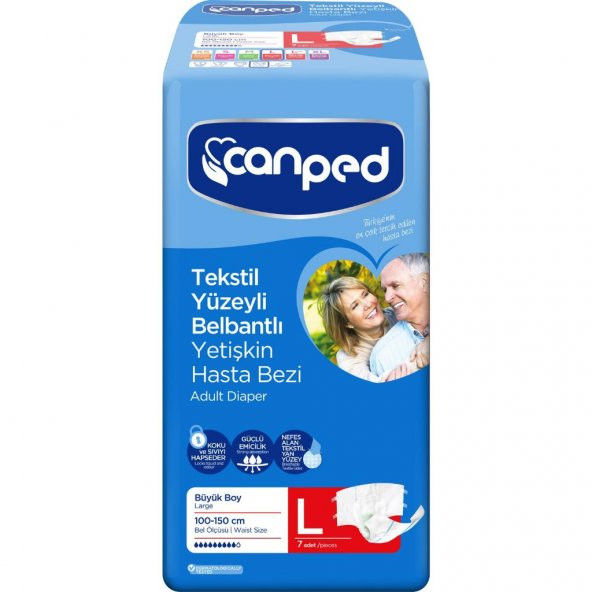 Canped Belbantlı Hasta Bezı Buyuk 7 Adet ürün görseli 1