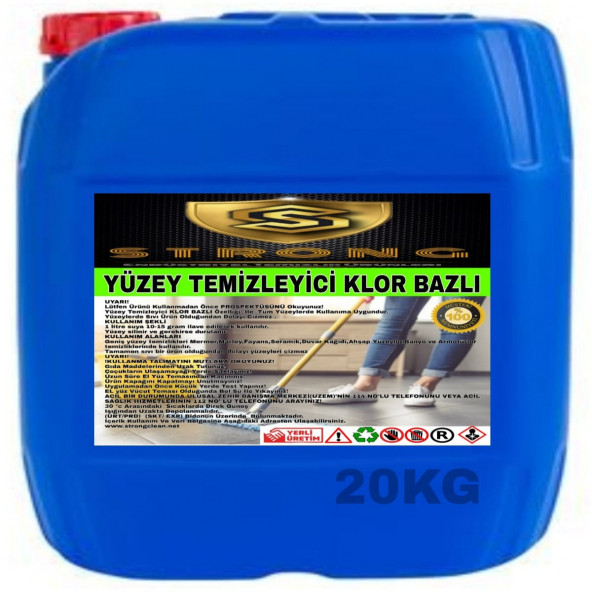 STRONG YÜZEY TEMİZLEYİCİ KLOR BAZLI 20KG ürün görseli 1