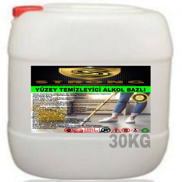 STRONG YÜZEY TEMİZLEYİCİ ALKOL BAZLI 30KG ürün görseli 1