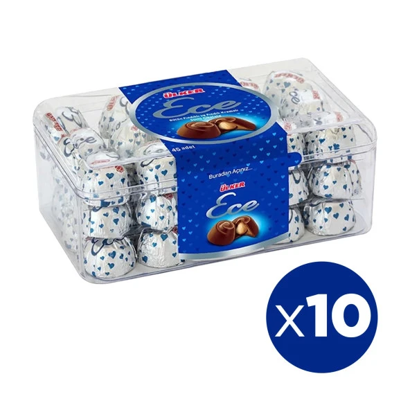 Ülker Ece Bütün Fındıklı Sütlü Çikolata 455 gr x 10 Kutu ürün görseli 1