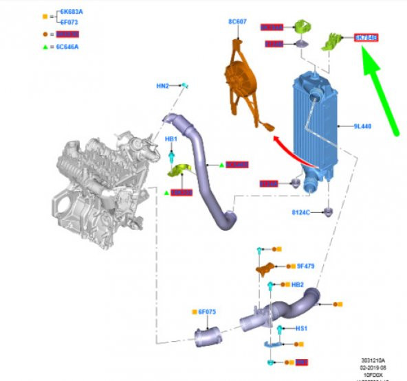 Ford Courier İntercooler Braketi İnterkol Ayağı 2014-2022 - Resim 4