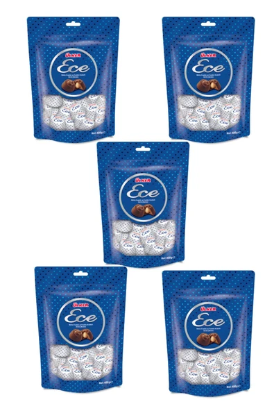 Ülker Ece Bütün Fındıklı Sütlü Çikolata 350 gr 5 li ürün görseli 1
