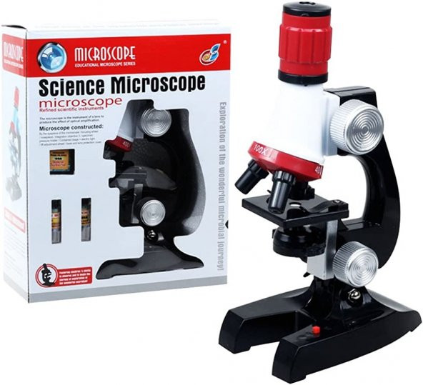 Hayal Sepeti  Science Kits For Kids Microscope Beginner Microscope Kit LED 100X, 400X, And 1200X ürün görseli 1