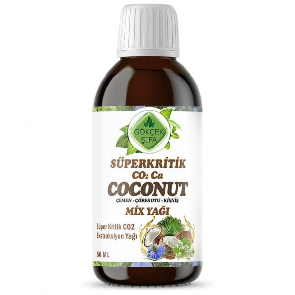 Hindistan Cevizi Süperkritik Mix Yağı 50 ml (COCONUT SUPERCRİTİCAL MİX OİL) ürün görseli 1
