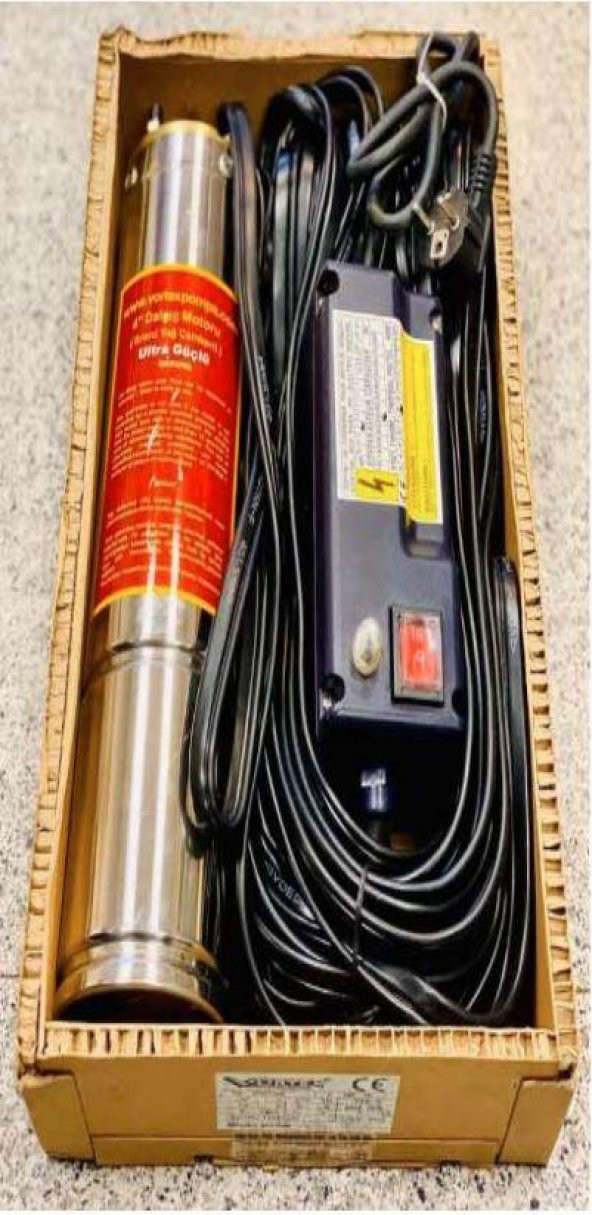 Vortex 4" VRM-P 200 - 25 mt. Kablolu Panolu Dalgıç Motor - 2 Hp ürün görseli 1