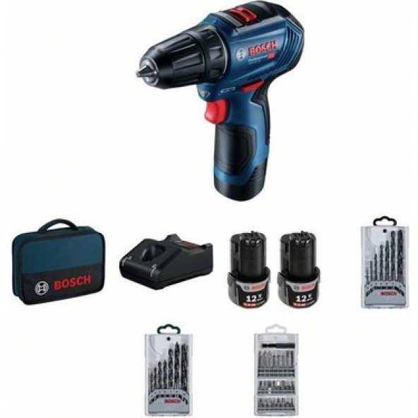 Bosch Gsr 12V-30 Profesyonel Akülü  Vidalama 39 Parça Set Hediyeli ürün görseli 1