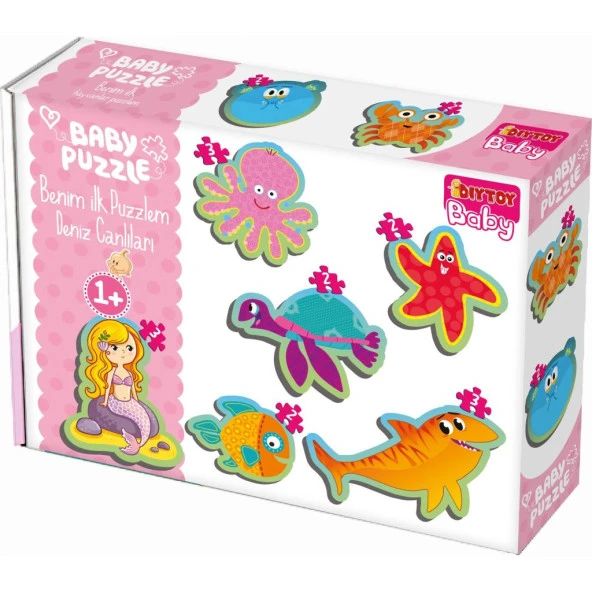Baby Puzzle Deniz Canlıları İlk Puzzlem Lisanslı Ürün ürün görseli 1