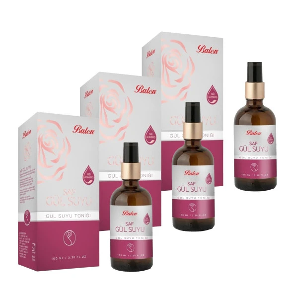 Balen Saf Gül Suyu 100 ml x 3 Adet ürün görseli 1