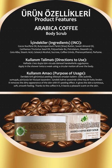Arabica Coffee Body Scrub 250 ML - Resim 2